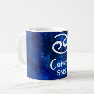 Krebs Sternbild Blaue Galaxie Monogramm Kaffeetasse