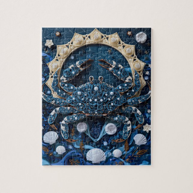 Krebs-Sternzeichen-Papier-Quilling (Vertikal)