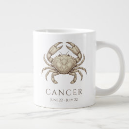 Krebs-Sternzeichen personalisierter Name & Geburts Jumbo-Tasse
