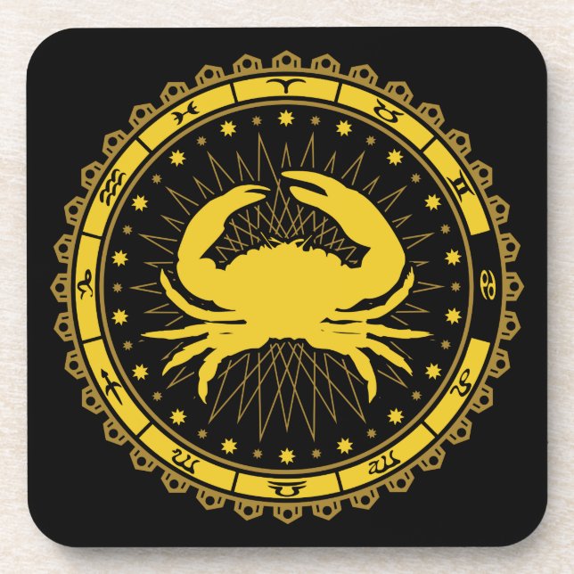 Krebs - Sternzeichen - Symbol - Horoskop Getränkeuntersetzer (Vorderseite)