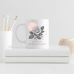 Krebs Sternzeichen Weiße Rose Florale Astrologie G Kaffeetasse