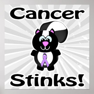 Krebs stinkt Skunk Awareness Design Poster