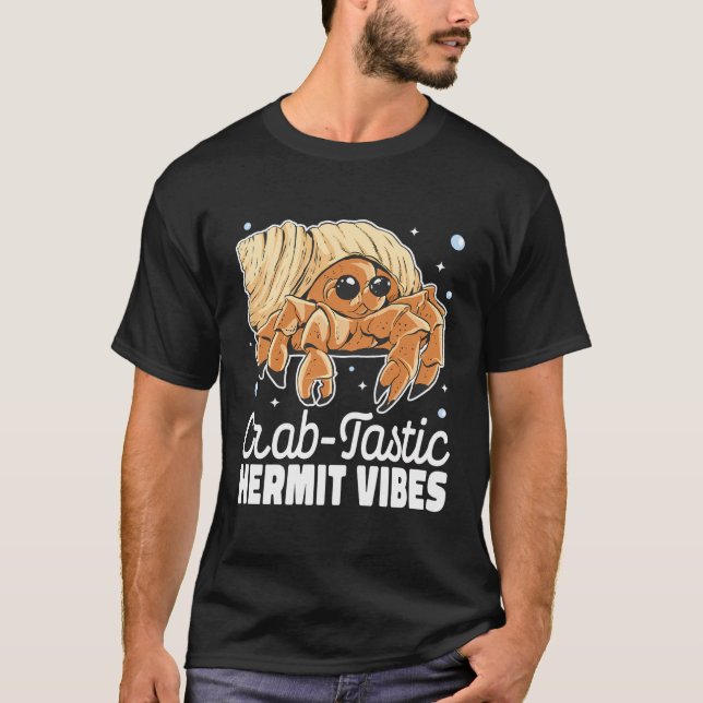 Krebs-Tastic Hermit Vibes Frauen Niedliche Krebsti T-Shirt (Vorderseite)