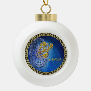 Krebs-Tierkreis-Astrologieentwurf Horoskop Keramik Kugel-Ornament