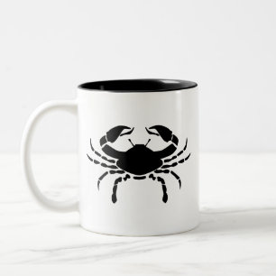 Krebs-Tierkreis-Piktogramm-Tasse Zweifarbige Tasse