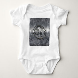 Krebs-Tierkreis-Symbol in beunruhigtem Dekor Baby Strampler