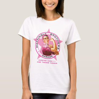 Krebs treten - Brustkrebs-Bewusstsein T-Shirt