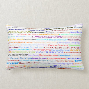 Krebs-Überlebend-Text-Entwurfii Lumbar-Kissen Lendenkissen