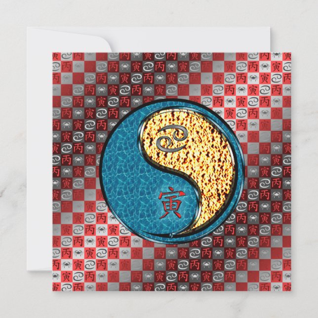 Krebs und Feuer Karte (Vorderseite)