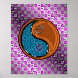 Krebs- und Holzroster Poster