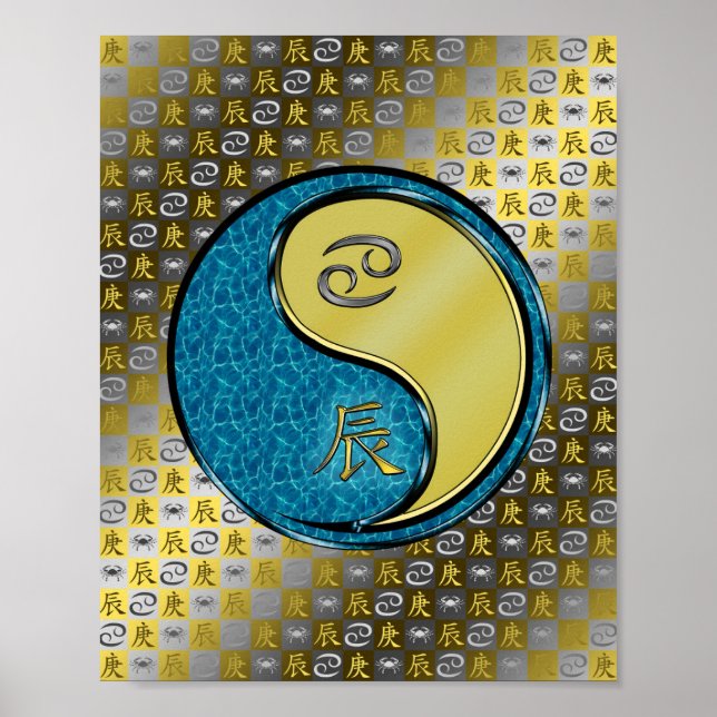 Krebs und Metalldrache Poster (Vorne)