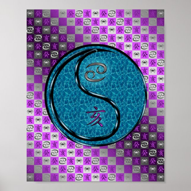 Krebs und Wasserkocher Poster (Vorne)