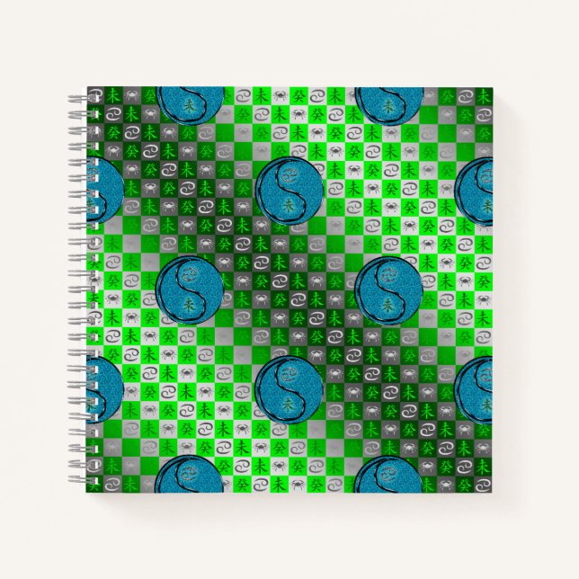 Krebs & Wasser Ziege Notizbuch (Vorderseite)