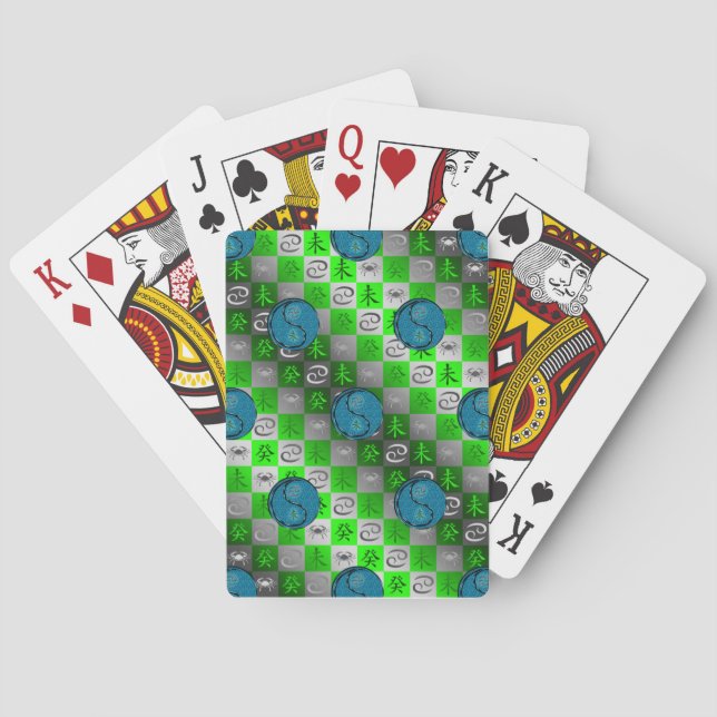 Krebs & Wasser Ziege Spielkarten (Rückseite)
