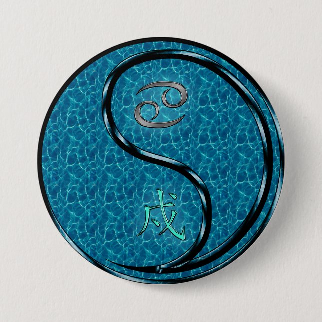 Krebs & Wasserhund Button (Vorderseite)
