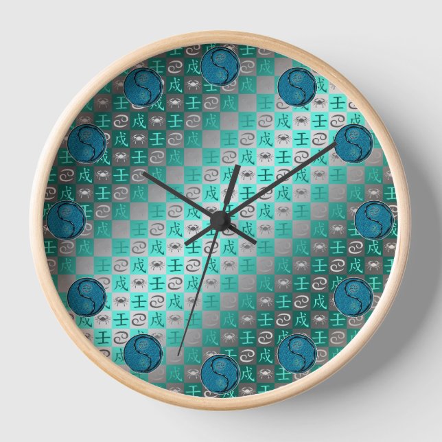 Krebs & Wasserhund Uhr (Vorderseite)