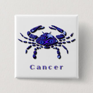 Krebs-Zeichen-Quadrat-Knopf Button