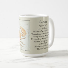 Krebs Zodiac Antique Astronomisches Diagramm Kaffeetasse