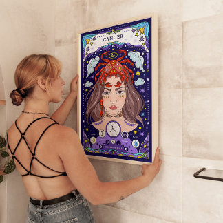 Krebs Zodiac Blue Poster - Nahrung und Wasser