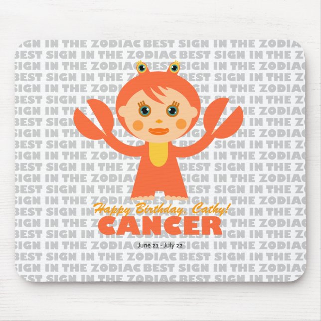 Krebs Zodiac für Kinder Mousepad (Vorne)