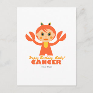 Krebs Zodiac für Kinder Postkarte