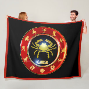Krebs Zodiac Sign Astrologie Fleece Blanket