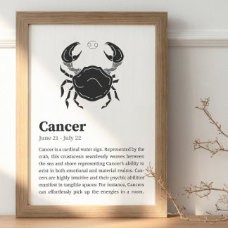 Krebs Zodiac Sign Poster