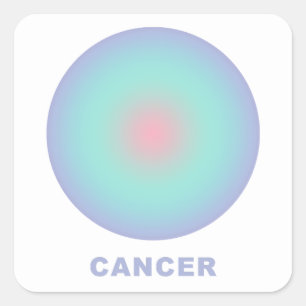 Krebs Zodiac Sign Stilvolle Gradient Quadratischer Aufkleber