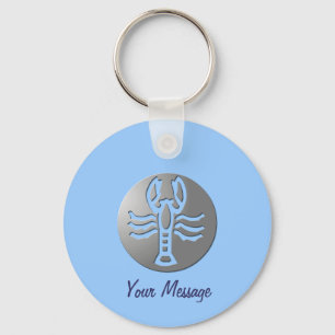 Krebs Zodiac Star Sign Premium Silver Schlüsselanhänger
