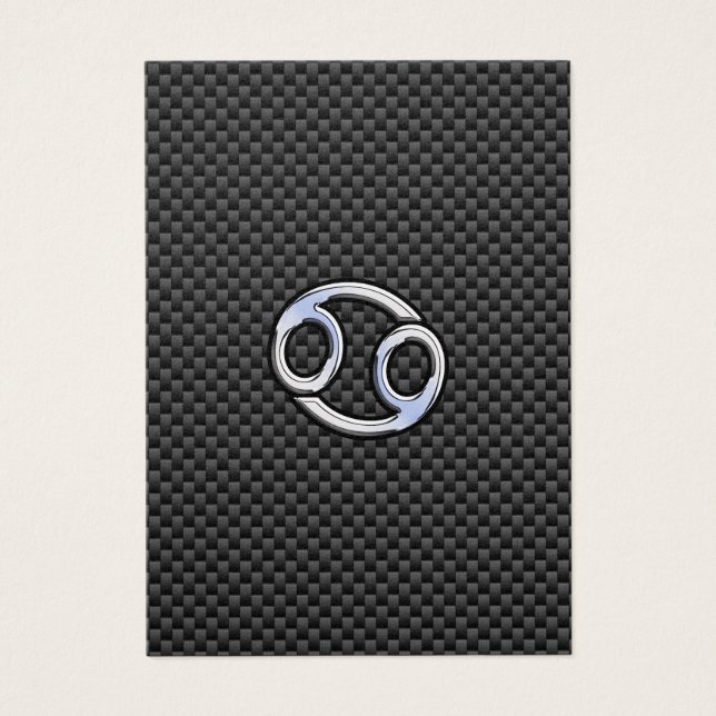 Krebs Zodiac Symbol Kohlefaser Druck (Vorderseite)