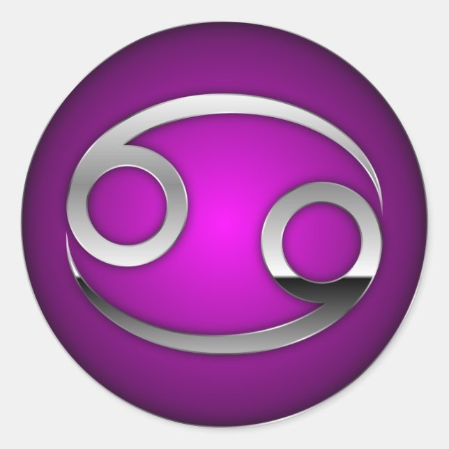 Krebs - Zodiac-Symbol Runder Aufkleber (Vorderseite)