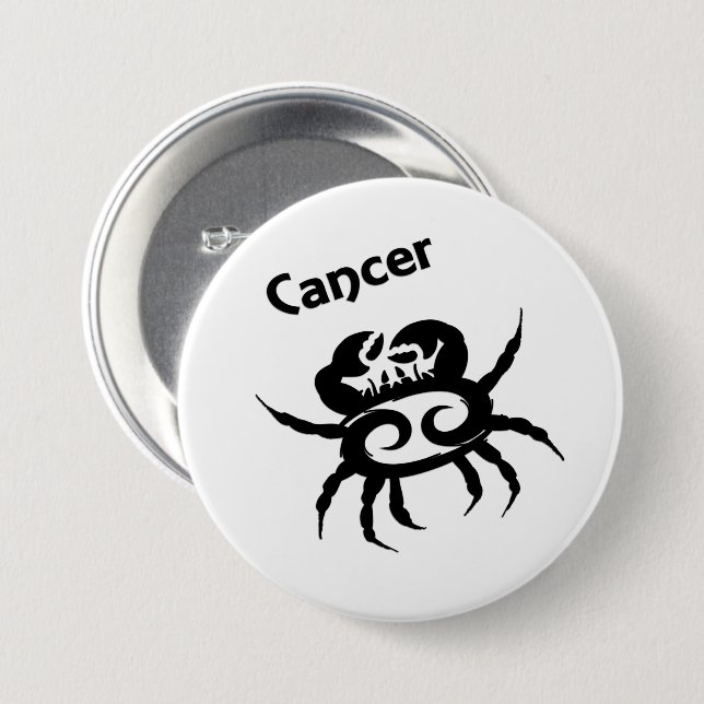 Krebs Zodiac-Symbol und Zeichen Button (Vorne & Hinten)