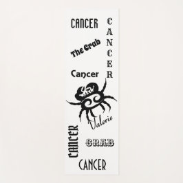 Krebs Zodiac-Symbol und Zeichen mit Namen Yogamatte