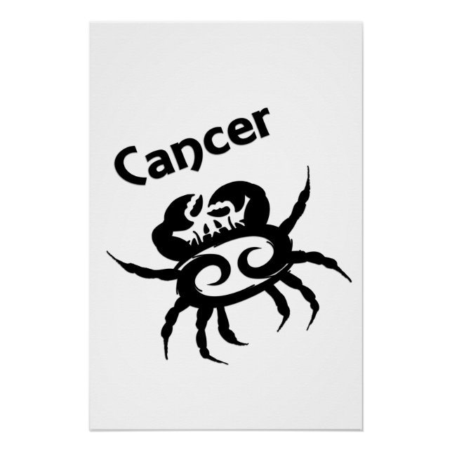 Krebs Zodiac Symbol & Zeichen Poster (Vorderseite)