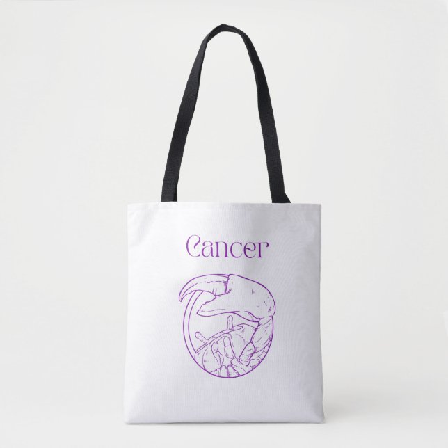 Krebs Zodiac Tote Bag Tasche (Vorderseite)