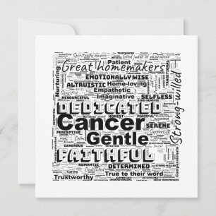 Krebs Zodiac Word Cloud Inspiration Einladung