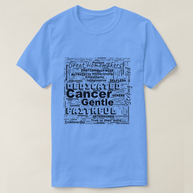 Krebs Zodiac Word Cloud Inspiration Männer T - Shi T-Shirt (Design vorne)
