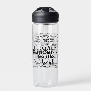 Krebs Zodiac Word Cloud Inspiration Trinkflasche