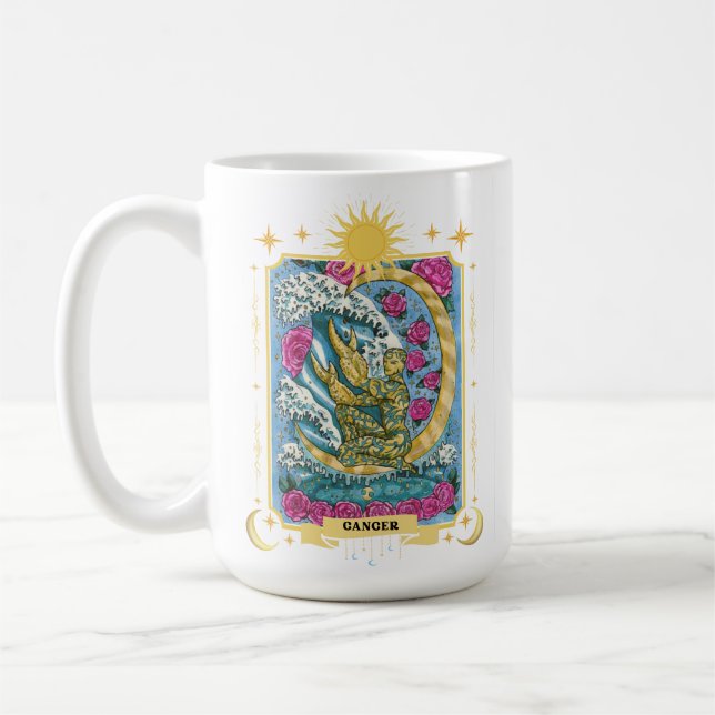 Krebs Zodiac-Zeichen 15 oz Kaffeetasse (Links)