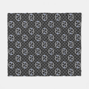 Krebs Zodiac-Zeichen auf Holzkohlefaser Print Fleecedecke