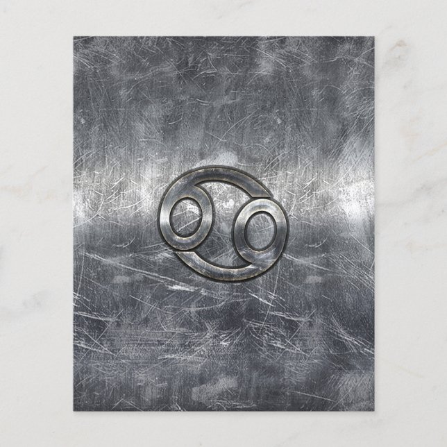 Krebs-Zodiac-Zeichen im industriellen Stil Flyer (Vorne)