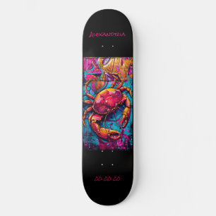 Krebsastrologie Grafitti Personalisieren Skateboar Skateboard