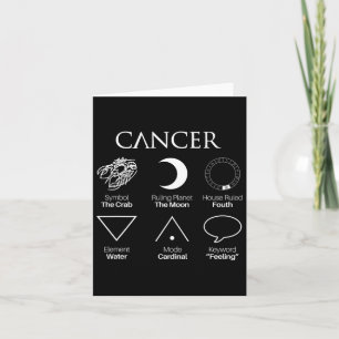 Krebsastrologie Zodiac-Zeichen Karte