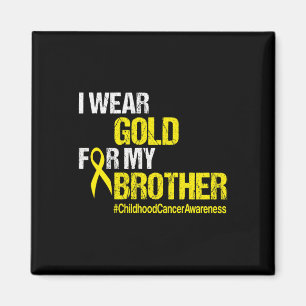 Krebsbewusstsein bei Kindern Brother Yellow Ribbon Magnet