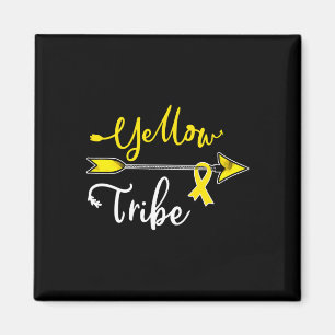 Krebsbewusstsein bei Kindern Gelbe Schleife Sarcom Magnet