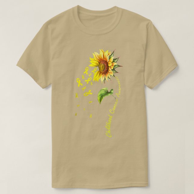 Krebsbewusstsein bei Kindern Sonnenblumen923 T-Shirt (Design vorne)