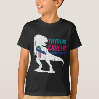 Krebsbewusstsein Cool T-rex Krieger Überlebenskamp T-Shirt