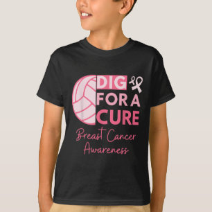 Krebsbewusstsein für eine Heilung von Volleyball P T-Shirt