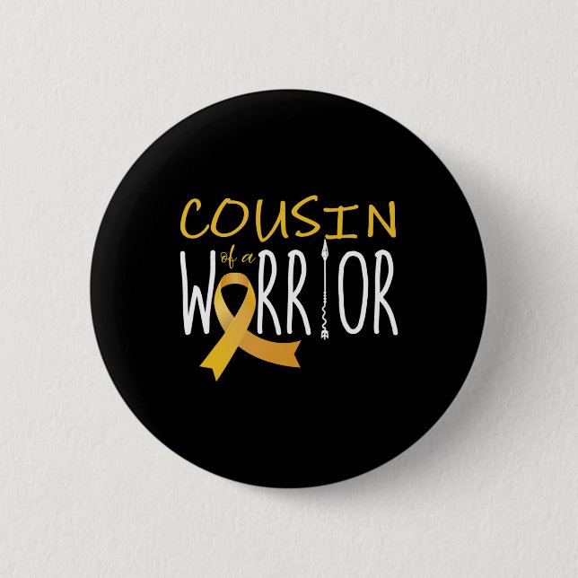Krebsbewusstsein im Kindesalter Cousin eines Kämpf Button (Vorderseite)