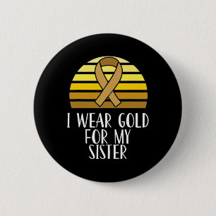 Krebsbewusstsein im Kindesalter Ich trage Gold Sch Button